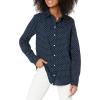 imageAmazon Essentials Womens ClassicFit LongSleeve ButtonDown Poplin ShirtNavy White Dots
