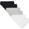 imageAmazon Essentials Womens Cotton Hipster Underwear Available in Plus Size Pack of 6BlackGrey HeatherWhite