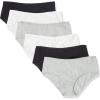 imageAmazon Essentials Womens Cotton Midi Brief Underwear Available in Plus Size Pack of 6BlackGreyWhite Dots
