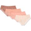 imageAmazon Essentials Womens Cotton and Lace Hipster Underwear Pack of 4BrownLight RoseSalmon Pink