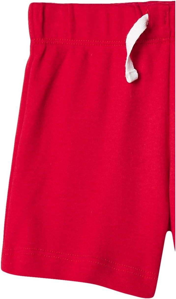 imageAmazon Essentials Unisex Babies Cotton PullOn Shorts MultipacksNavyRedStars