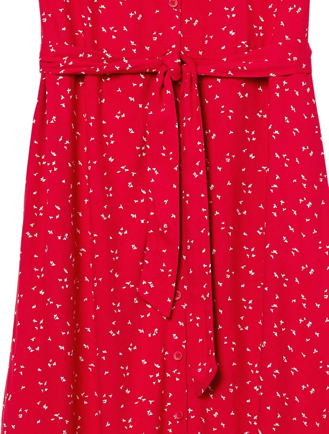 imageAmazon Essentials Womens ShortSleeve Midi Button Front Tie Dress