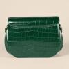 imageAmazon Essentials Flap BagDark Green Faux Crocodile