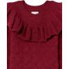 imageAmazon Essentials Girls and Toddlers Soft Touch Ruffle SweaterRaspberry Red Shearling
