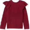 imageAmazon Essentials Girls and Toddlers Soft Touch Ruffle SweaterRaspberry Red Shearling