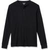 imageAmazon Essentials Henley Long Sleeve Shirts for Men RegularFit WaffleBlack