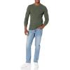 imageAmazon Essentials Henley Long Sleeve Shirts for Men RegularFit WaffleOlive Heather