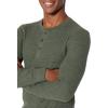 imageAmazon Essentials Henley Long Sleeve Shirts for Men RegularFit WaffleOlive Heather