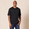 imageAmazon Essentials Henley Shirts for Men Short Sleeve QuickDry Jersey RegularFit 2PackBlack