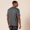 imageAmazon Essentials Henley Shirts for Men Short Sleeve QuickDry Jersey RegularFit 2PackBlackCharcoal