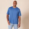 imageAmazon Essentials Henley Shirts for Men Short Sleeve QuickDry Jersey RegularFit 2PackBlueWhite