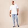 imageAmazon Essentials Henley Shirts for Men Short Sleeve QuickDry Jersey RegularFit 2PackWhite