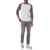 imageAmazon Essentials Mens SlimFit LongSleeve Henley ShirtCharcoal Heather Light Grey Heather