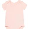 imageAmazon Essentials Unisex Babies Cotton Stretch Jersey Short Sleeve Bodysuit Previously Amazon Aware Pack of 3Bright PinkPale PeachFloral