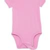 imageAmazon Essentials Unisex Babies Cotton Stretch Jersey Short Sleeve Bodysuit Previously Amazon Aware Pack of 3Bright PinkPale PeachFloral