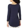 imageAmazon Essentials Womens 34 Sleeve Scoopneck Tunic Pack of 2Coral PinkNavy