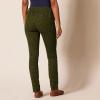 imageAmazon Essentials Womens BiStretch Full Length Straight Leg PantBlack Olive Animal Print