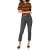 imageAmazon Essentials Womens ClassicFit Puff ShortSleeve Crewneck TShirtBlack Brown Placed Stripe