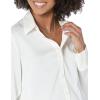 imageAmazon Essentials Womens ClassicFit Satin Button Down Blouse Available in Plus SizeEggshell