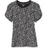 imageAmazon Essentials Womens ClassicFit Twist Sleeve Crewneck TShirtBlack White Abstract Animal