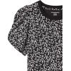 imageAmazon Essentials Womens ClassicFit Twist Sleeve Crewneck TShirtBlack White Abstract Animal
