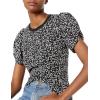 imageAmazon Essentials Womens ClassicFit Twist Sleeve Crewneck TShirtBlack White Abstract Animal