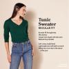 imageAmazon Essentials Womens Lightweight LongSleeve VNeck Tunic Sweater Available in Plus SizeIvory