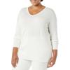 imageAmazon Essentials Womens Lightweight LongSleeve VNeck Tunic Sweater Available in Plus SizeIvory