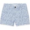 imageAmazon Essentials Womens MidRise SlimFit 35 Inch Inseam Khaki ShortBlue White Ripple Print
