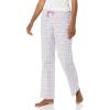 imageAmazon Essentials Womens Poplin Sleep PantBlue Dusty Purple Gingham