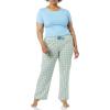 imageAmazon Essentials Womens Poplin Sleep PantBlue Sage Green Gingham