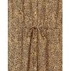 imageAmazon Essentials Womens Relaxed Fit HalfSleeve Waisted Midi ALine DressBlack Camel Animal Print