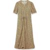 imageAmazon Essentials Womens Relaxed Fit HalfSleeve Waisted Midi ALine DressBlack Camel Animal Print