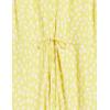 imageAmazon Essentials Womens Relaxed Fit HalfSleeve Waisted Midi ALine DressWhite Yellow Petal Print