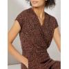 imageAmazon Essentials Womens ShortSleeve Surplice Cropped WideLeg JumpsuitBrown Animal Print