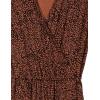 imageAmazon Essentials Womens ShortSleeve Surplice Cropped WideLeg JumpsuitBrown Animal Print