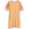 imageAmazon Essentials Womens Supersoft Terry RelaxedFit ShortSleeve PuffSleeve Dress Previously Daily RitualCamel