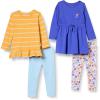 Blue/Sky Blue/White Floral/Yellow Stripe