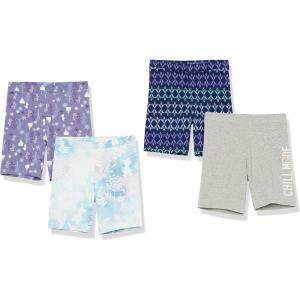 imageAmazon Essentials Disney  Marvel  Star Wars  Frozen  Princess Girls and Toddlers Bike Shorts Previously Spotted ZebraFrozenGreyNavy