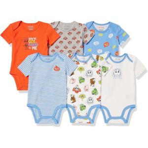 imageAmazon Essentials Disney  Marvel  Star Wars Unisex Babies ShortSleeve Bodysuits Pack of 6Toy Story Play Nice