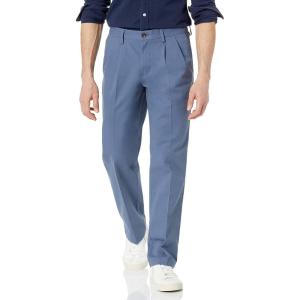 imageAmazon Essentials Mens ClassicFit WrinkleResistant Pleated Chino Pant Available in Big ampamp TallIndigo