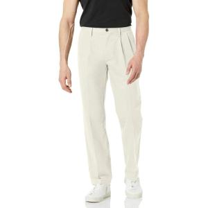 imageAmazon Essentials Mens ClassicFit WrinkleResistant Pleated Chino Pant Available in Big ampamp TallStone