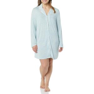 imageAmazon Essentials Womens Piped Nightshirt Available in Plus SizeBlue Pink Leopard
