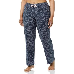 imageAmazon Essentials Womens Poplin Sleep PantNavy Pink Dots