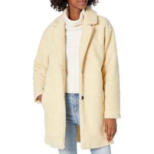 imageAmazon Essentials Womens Teddy Bear Fleece OversizedFit Lapel Jacket Previously Daily RitualButter Yellow
