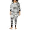 imageAmazon Essentials Cute Pajama Sets for Women SnugFit Cotton Sleepwear Available in Plus SizeBlackWhite  Buffalo Plaid