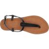imageAmazon Essentials Womens Casual Thong Sandal with Ankle StrapBlack Brown Faux Leather
