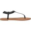 imageAmazon Essentials Womens Casual Thong Sandal with Ankle StrapBlack Brown Faux Leather