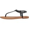 imageAmazon Essentials Womens Casual Thong Sandal with Ankle StrapBlack Brown Faux Leather