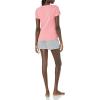 imageAmazon Essentials Womens Poplin Short and Sleep Tee SetBlue Pink Floral